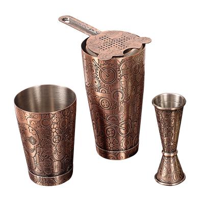 Kit portátil de bartender com 18oz 28oz Boston Shaker Barware Tool Set