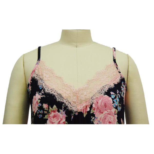 Pretty Womens Summer Nightgowns , Floral Slip Dress 95% Viscose Anti Pilling