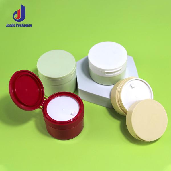 100g Flip Top Lid Double Wall PP Plastic Jars for Body Cream and Body Butter Cosmetic Containers