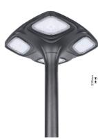 50W Led Solar Garden Light / Plaza Light / Parking Lot Lighting 160lumen/W Outdoor All In One Solar Street Light