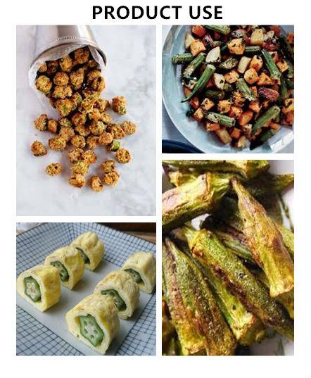 Fournitures chinoises de meilleure qualité bon prix Iqf légumes surgelés Okra Gumbo entier
