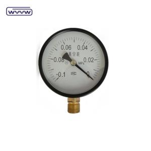 1.6%Fs -30inhg Manômetro de pressão de vácuo -1-0 Mpa 100mm Manômetro de pressão