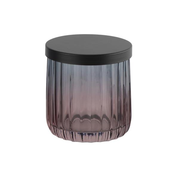 2 Tone Glass Washroom Accessories Set Vertical Stripe Blue Pink Dual Color Refillable Lotion Pump