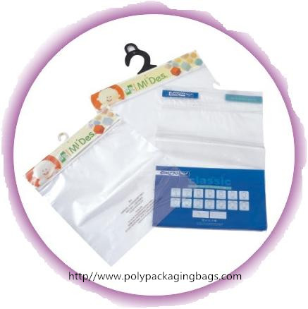 Advertisement Recyclable Plastic Bags With Hangers Customized