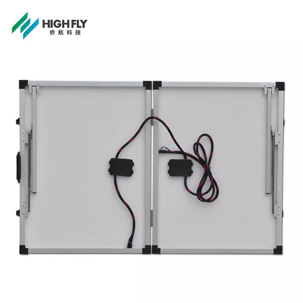 Mono 100 Watt PV Folding Solar Panel Glass 670*520*65mm 18V for Public Places