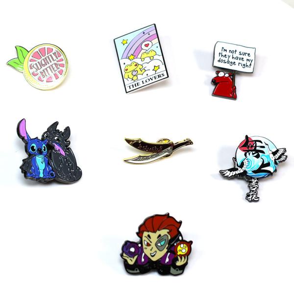 Anime Cartoon Aesthetic Pins Funny Metal Lapel Badges & Brooch Buttons for Backpack Jacket Clothes