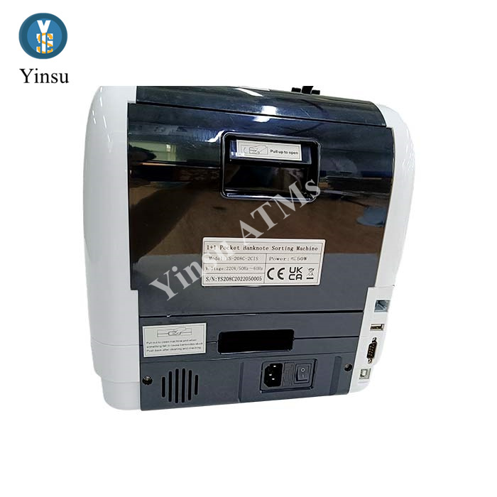 Bank Note Counting Machine 1+1 Pocket Banknote Sorting Machine 208C Money Counting