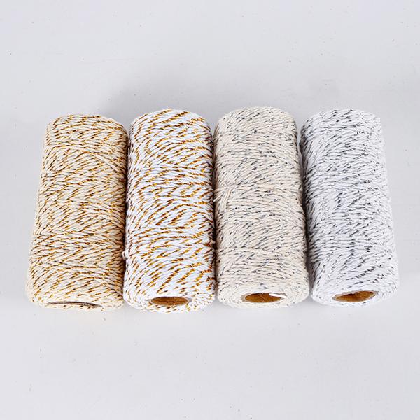 Двухцветная твинная нить хлопчатобумажная веревка для упаковки подарков Красота прочность 4 класс