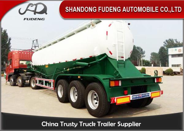Payload 25 - 35 cbm Steel Cement Tanker Truck Mechanical / Air Suspension double axles