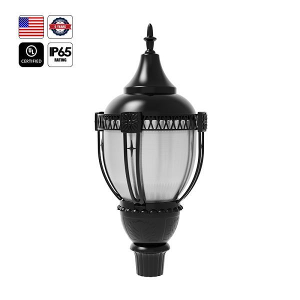 UL Outdoor LED Post Top Light Us Stock IP65 Aluminum 30W 50W 60W 80W 100W LED Garden Light For Parking Area Yard