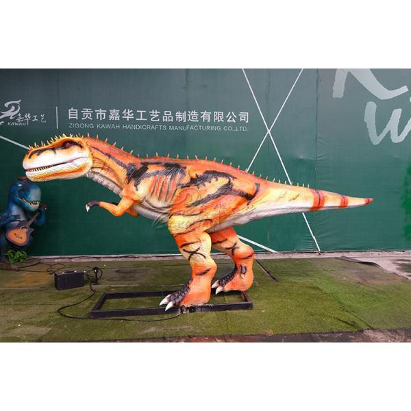 Realistic Robot Interactive Realistic Orange Animatronic Dinosaur For Mall