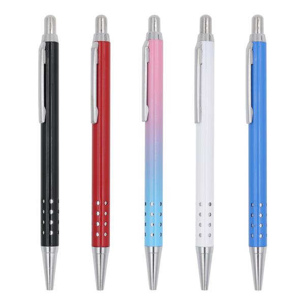 Metal Press Gradient Aluminum Ballpoint Pen 1.0mm Advertising Ballpoint Pens