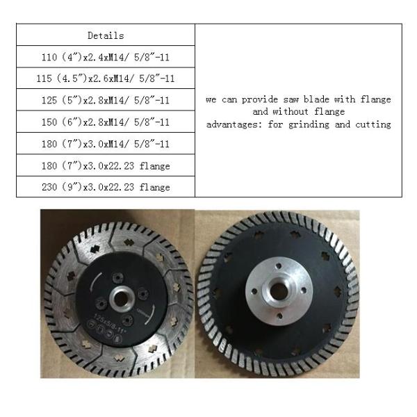 гранит алмазного резца 125мм каменные/мрамор/абразивный диск вырезывания диаманта увидели лезвие, с фланцом М14