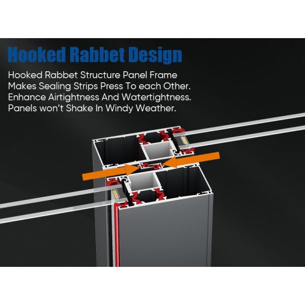 New Popular New Design High Quality Movable Screen Panels Slim Frame Sliding windows