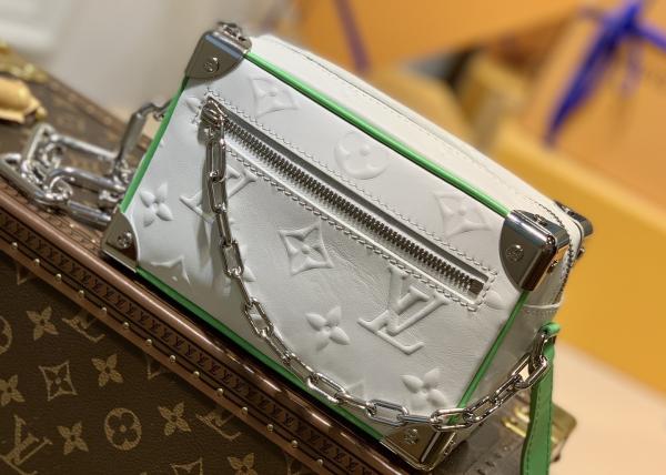 Mini Soft Trunk Chain Bag Monogram Printing Leather Luxury Cross-Body Bag Unique Letters  Decrocation Box Bag