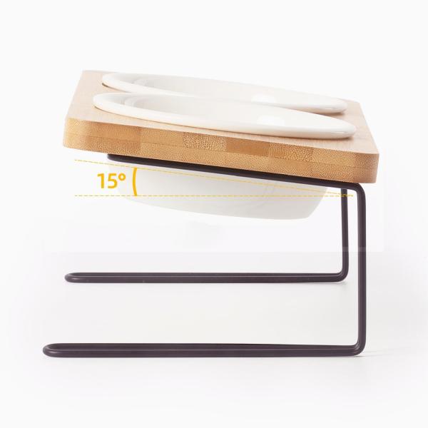 Raised Elevated Ceramic Pet Bowl For Cat Dog Food Water Feeding OEM