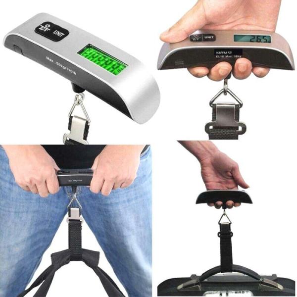 Power Source Battery Portable 50KG Digital Travel Handheld Luggage Scales Battery Operated Suitcase Bag Weighing Scales