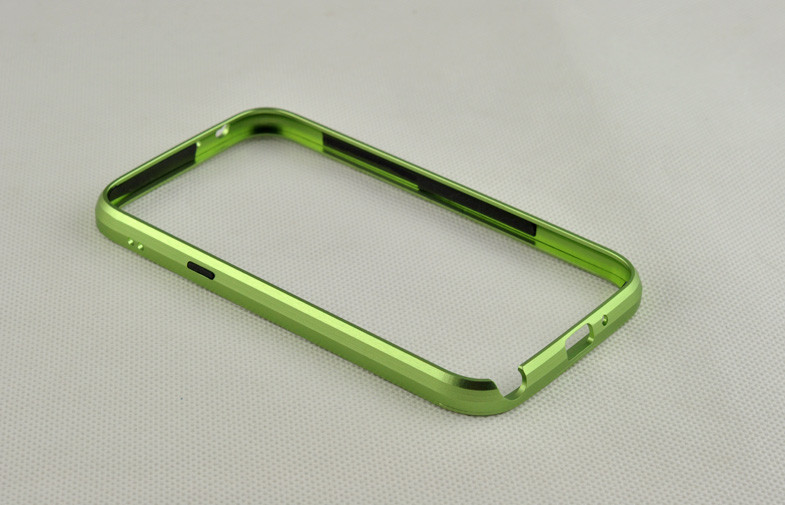 Green Protective Aluminum Bumper Case , Metal Frame For Samsung N7100