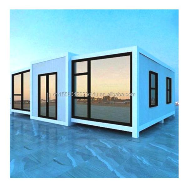 fenêtres en alliage d'aluminium design moderne 40ft 20ft maison de conteneurs préfabriqués mobiles en acier extensible et pliable pour l'extérieur