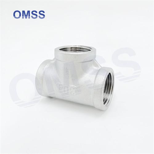 Sanitary Screwed Pipe Fittings 304 1 1/2 Stainless Steel Casting BSP NPT Female Tee