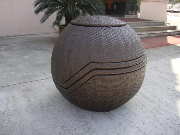 Hand-Woven Brown Cane Obelisk Chair Set For Living Room / Balcony