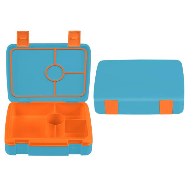 Eco Friendly PP 4-Compartment Bento Box Container BPA Free Leak Proof Bento Lunch Box With Spoon