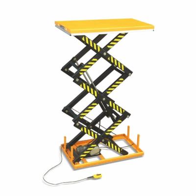 1.5 Ton Electric Scissor Lift Anti Slip Steel Plate Platform With Safety Interlock