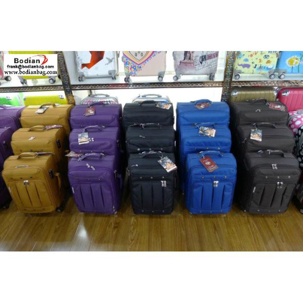 cheap soft sided 20''+24'' +28'' three piece trolley luggage set,suitcases from Baigou