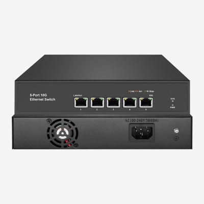 100Gbps 10G Unmanaged Switch With 5 10G Auto-Sensing RJ45 And Internal Power Supply Rack Mountable Lightweight