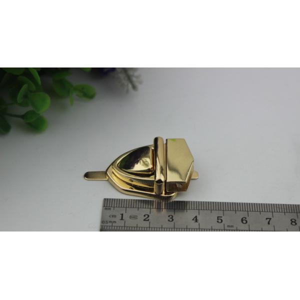 Promotional bag metal fittings handbag locks modern light gold push lock for leather bags