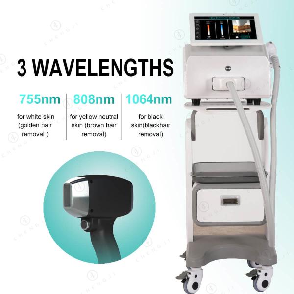 Permanent Laser Hair Removal Professional Machines 755 808 1064nm Laser Hair Removal Machine