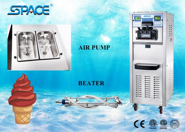 220V Ice Cream And Frozen Yogurt Machine With LCD Display 3 Flavors Mix