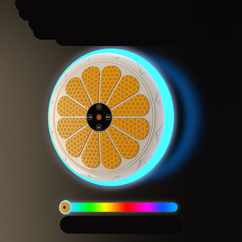 Wall Mount Bluetooth Speaker with RGB Ambient Light, TWS Function, USB Audio Input, Multi‑Color Available, Mini Desktop Computer Speaker for Home Gaming Room