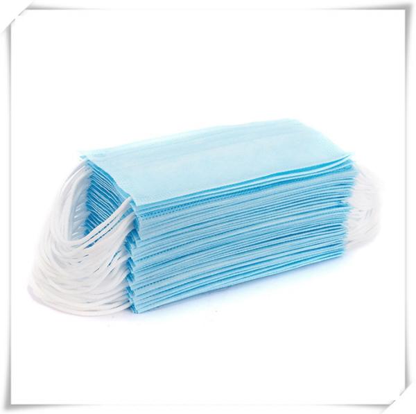 Protective Disposable Face Mask 3 Ply Spun Polypropylene High Elasticity Earloop