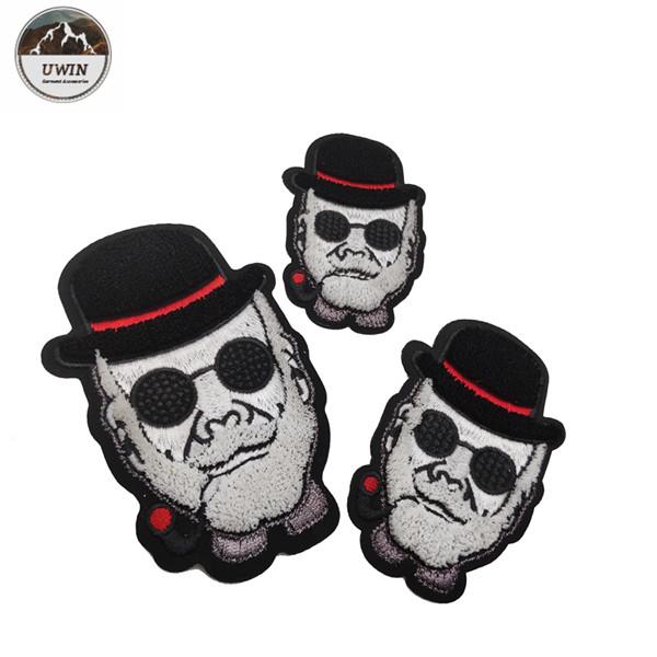 Cool Man 3D Custom Made Patches , Toothbrush Material Clothing Badges Patches