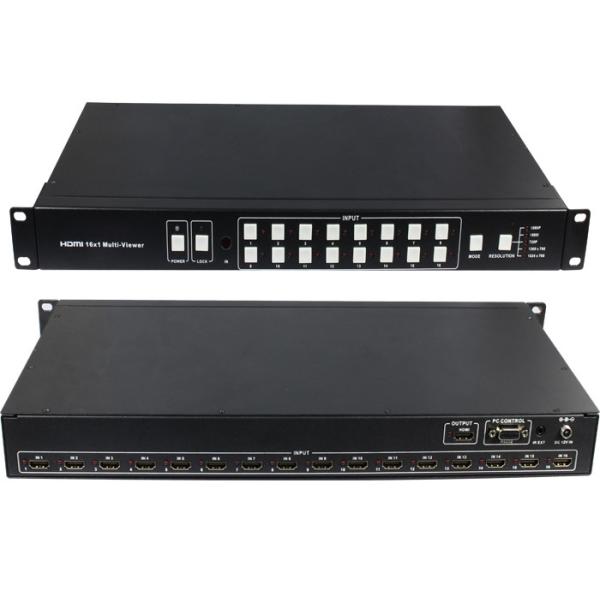 Предохранение от ESD Switcher квадрацикла RS232 16x1 HDMI MultiViewer безшовное