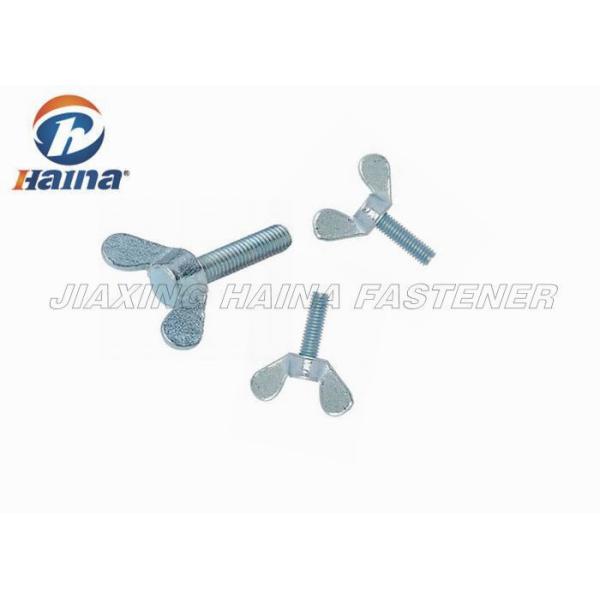 Yellow Zinc Plated Wing Bolt Round With Carbon Steel Material DIN 316 Custom