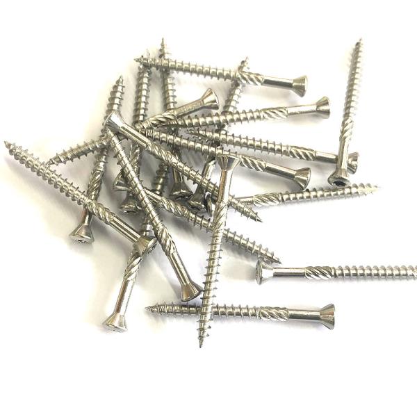 Aisi 304/A2 Inox 6 Lobes Torx T25 Star Decking Screws With Small Countersunk Head Cutting Rips And Groove