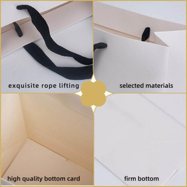 Bolsas de presente de papel Euro de luxo personalizadas com logotipo gravado em cartão de marfim
