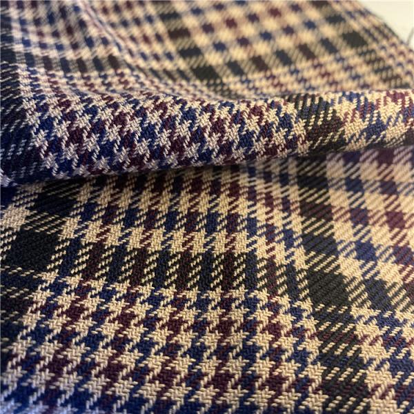 Colorido de peso pesado Twill tejido Poly / Rayon 65/35 Hijo teñido TR Checks Tejido