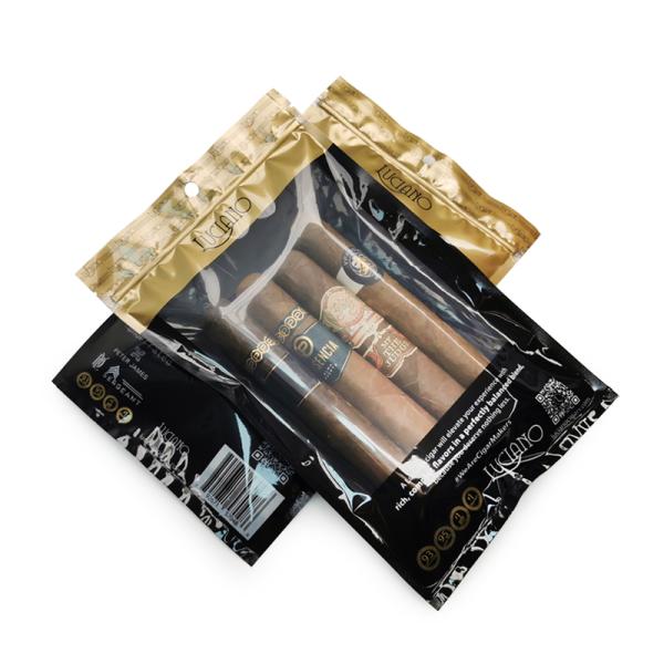 Resealable Cigar Humidor Bags with Moisturized System and Display Box for 90 Days Freshness
