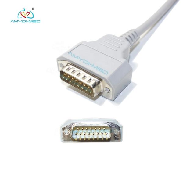 2.4M EKG Cable 10 Lead 15 Pins AHA ECG Cable With Leadwires For GE MAC500 GE MAC1200