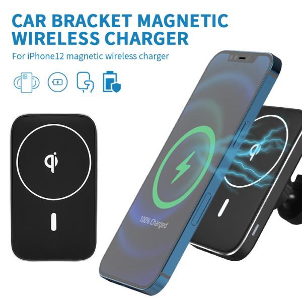 Square silicone surface 10W Magnetic Car Vent Charger 360° Rotation