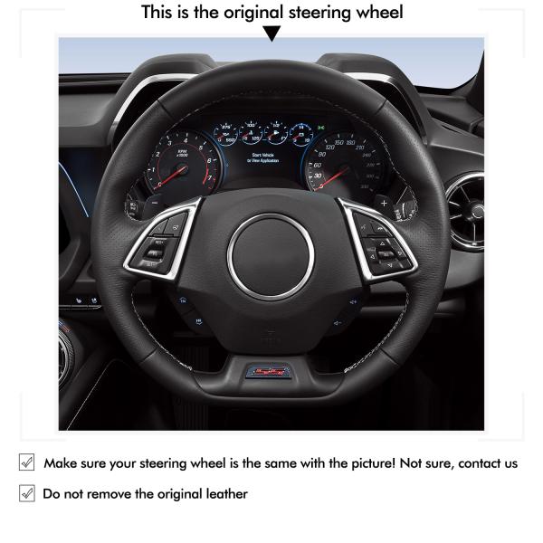 Customized High Quality Steering Wheel Cover For Chevrolet (Chevy) Camaro 2016-2024