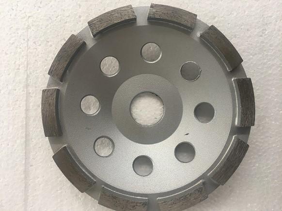 Silver Grey Sintered Single Diamond Cup Wheel , Marble Diamond Cup Grinding Wheel  Silver Brazed