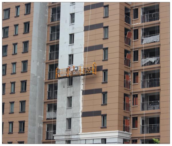 3 Phase hot galvanized 6m Zlp630 suspended platform for wall painting