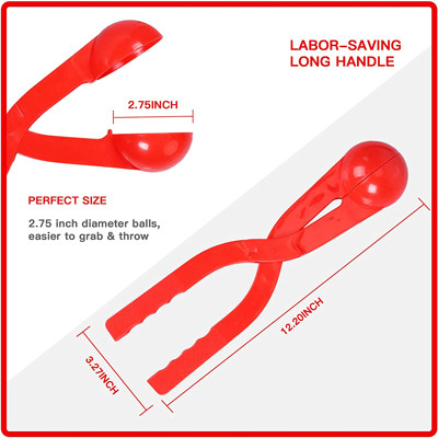 Multicolor пластиковый шарик снега создателя снежного кома забавляется игры с ручкой