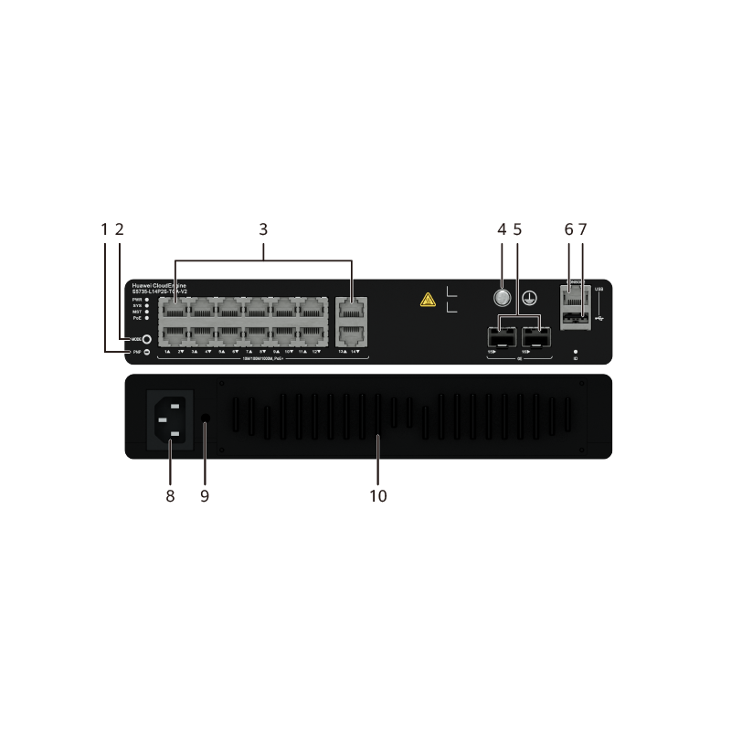 S5735-L16LP2X-QA-V2 98012237 16 X 10/100/1000Base-T Ports PoE+ SFP Network Switch