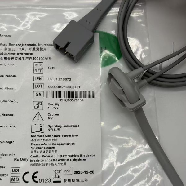 SH3 EDAN SpO2 Warp Sensor Neonate 1M Reusable DB9 Spo2 Cable 02.01.110492