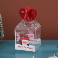 Logotipo personalizado de plástico dobrável PVC Caixa de bolo caixa de presente PET clara Para doces de maçã de Natal